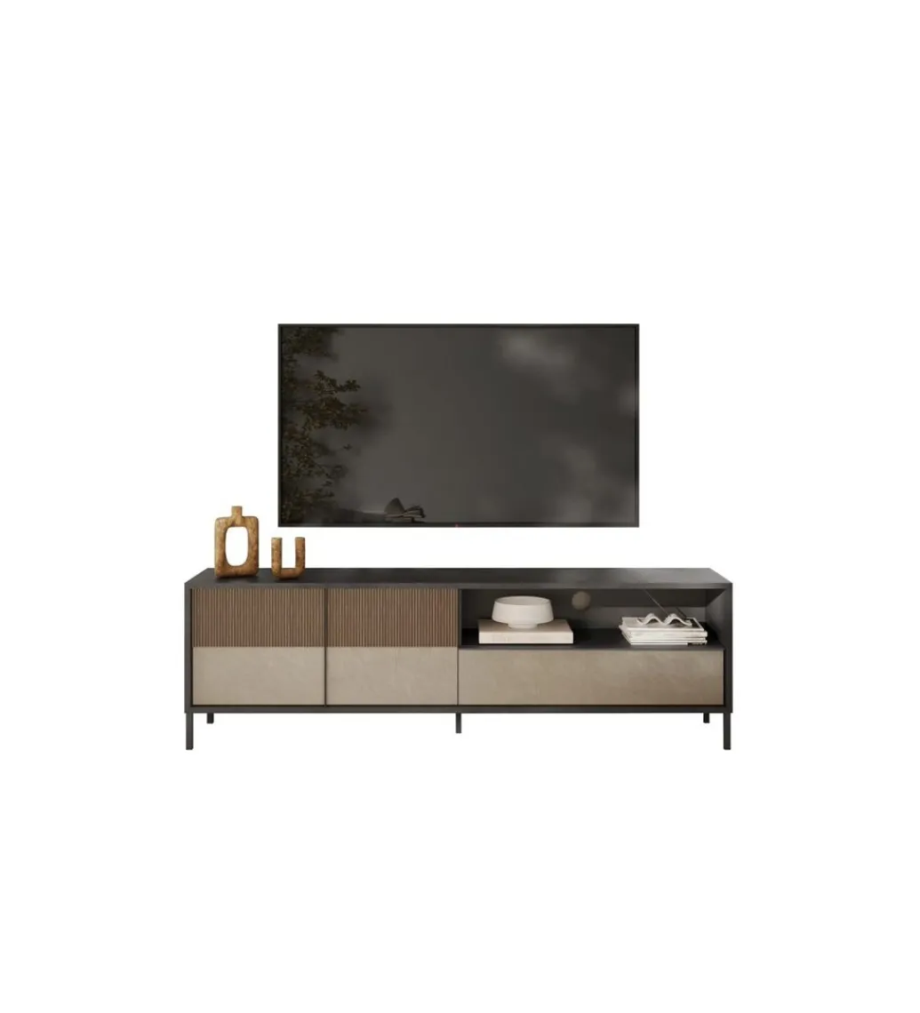 Stolik pod TV EVEREST 206 cm brązowo beżowy*MCA Linia Włoska Sale