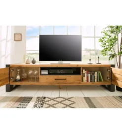 Stolik pod TV FACTORY Thor 200 cm drewno dąb dziki*Invicta Interior Sale