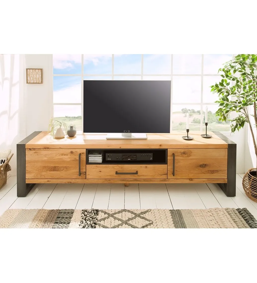Stolik pod TV FACTORY Thor 200 cm drewno dąb dziki*Invicta Interior Sale