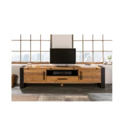 Stolik pod TV FACTORY Thor 200 cm drewno sosna*Invicta Interior Discount