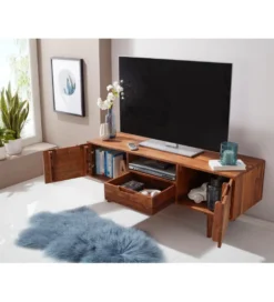 Stolik pod TV FEREZ 135 cm drewno sheesham*WOHNLING, GERMANY Clearance