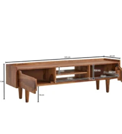 Stolik pod TV FORON 145 cm drewno sheesham*WOHNLING, GERMANY Sale