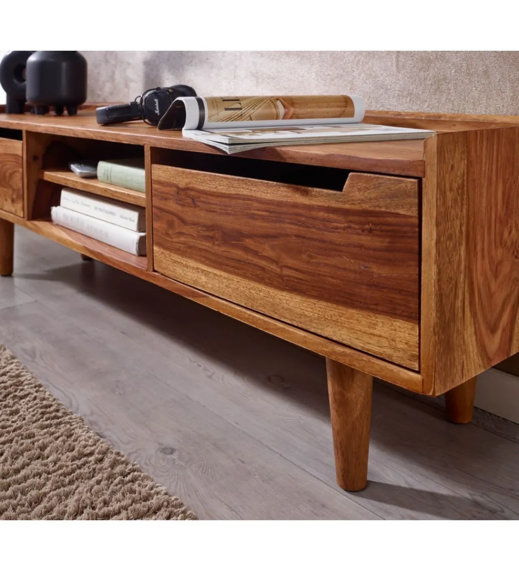 Stolik pod TV FORON 145 cm drewno sheesham*WOHNLING, GERMANY Sale