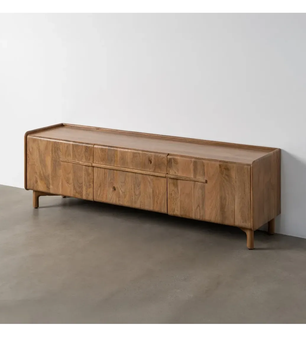 Stolik pod TV GALT 160 cm drewno mango naturalny*Zona-Design Best