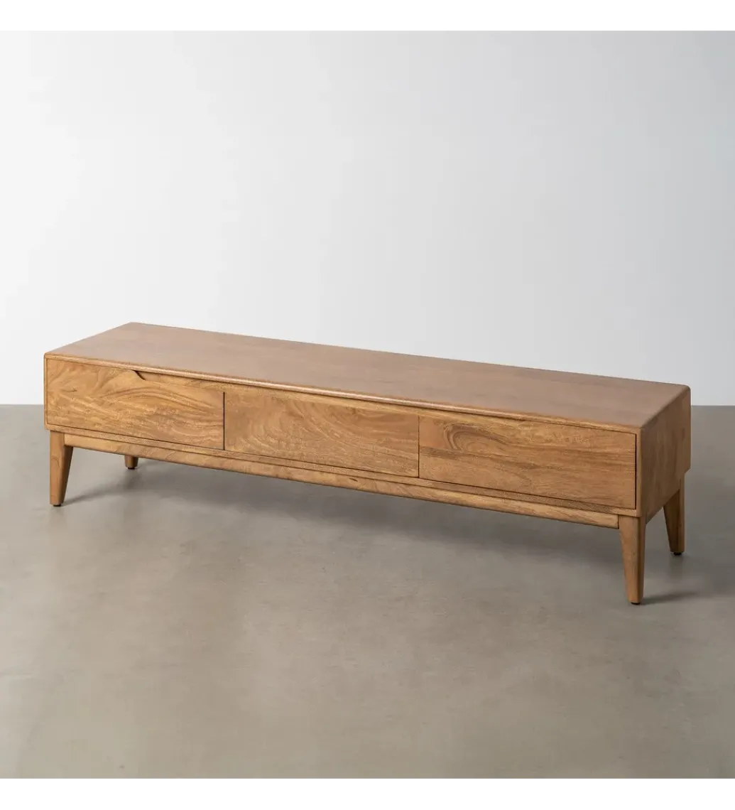 Stolik pod TV GALT 160 cm drewno mango naturalny niższy*Zona-Design New