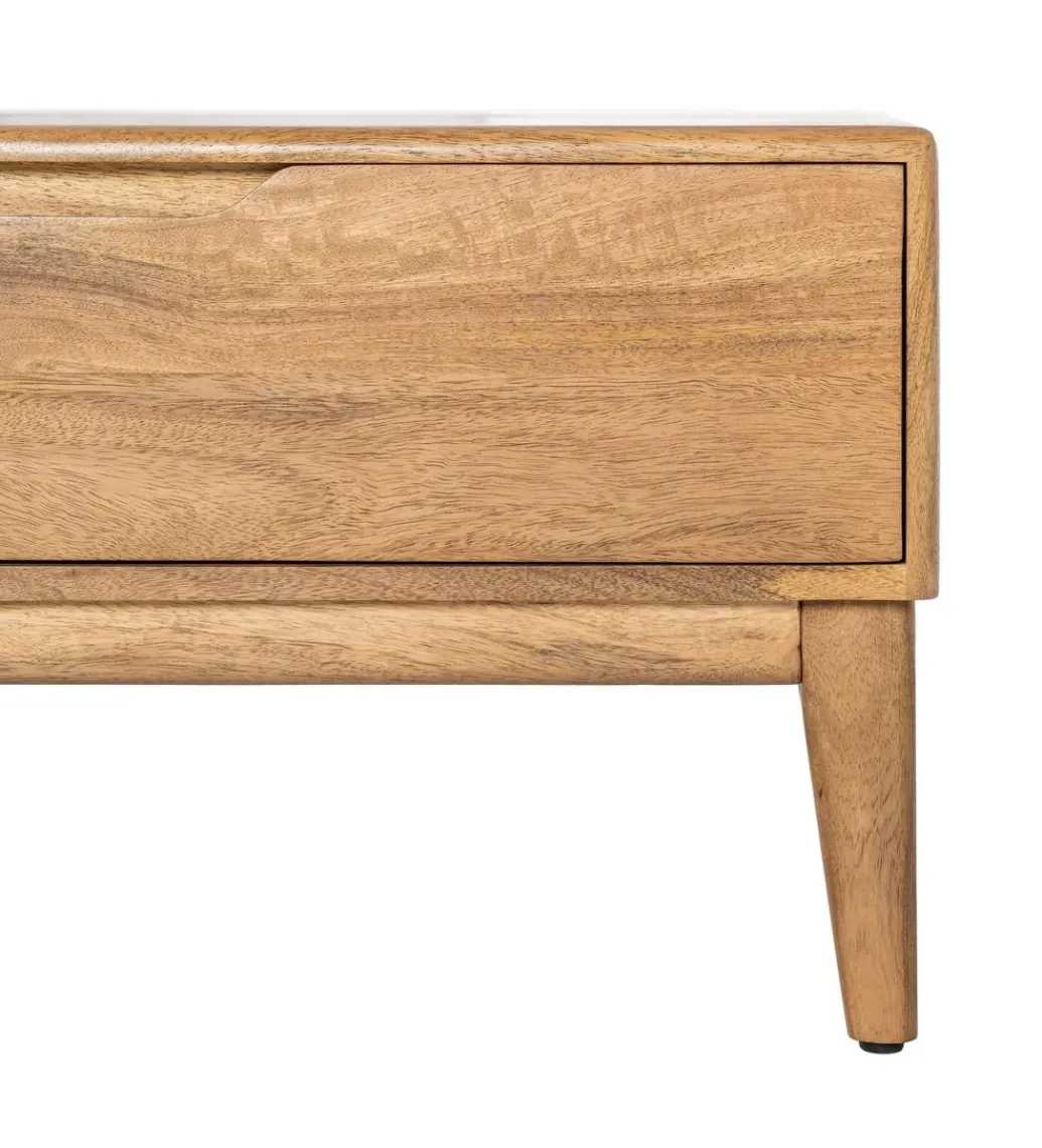 Stolik pod TV GALT 160 cm drewno mango naturalny niższy*Zona-Design New