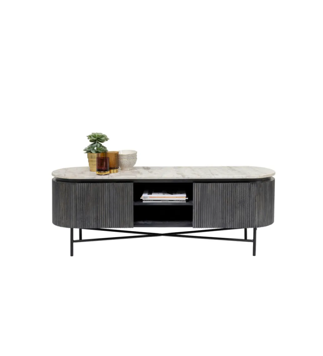 Stolik pod TV Glenn 150 cm antracytowy*KARE Outlet