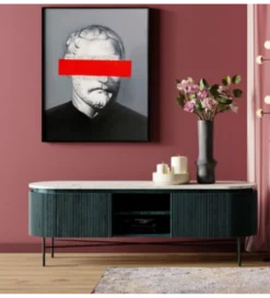 Stolik pod TV Glenn 150 cm antracytowy*KARE Outlet