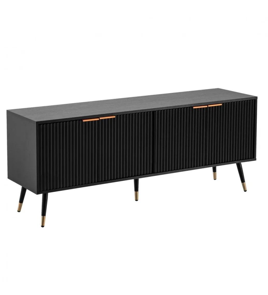 Stolik pod TV GLIMER 150 cm czarny*WOHNLING, GERMANY Clearance