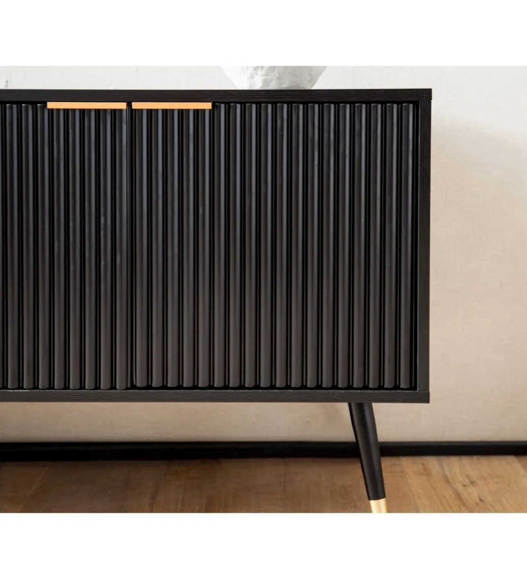 Stolik pod TV GLIMER 150 cm czarny*WOHNLING, GERMANY Clearance