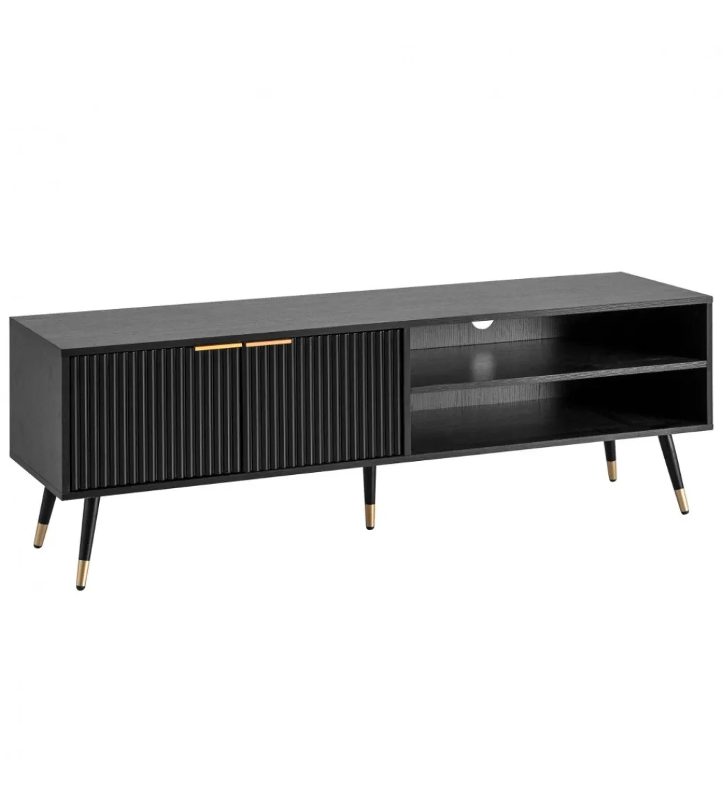 Stolik pod TV GLIMER II 150 cm czarny*WOHNLING, GERMANY