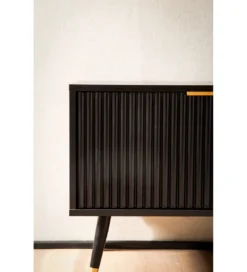Stolik pod TV GLIMER II 150 cm czarny*WOHNLING, GERMANY