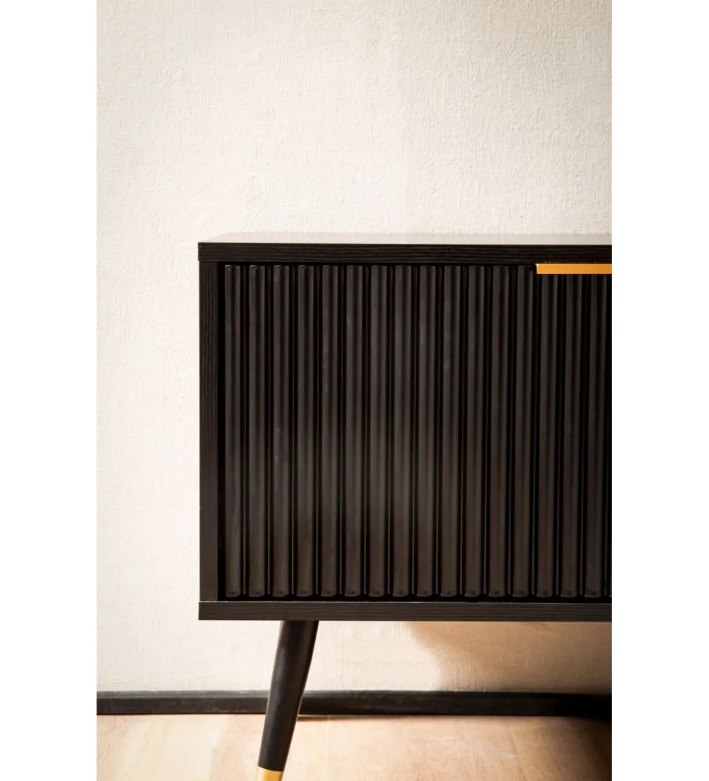 Stolik pod TV GLIMER II 150 cm czarny*WOHNLING, GERMANY