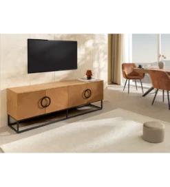 Stolik pod TV GRANDEZZA 180 cm kolor drewna dębu*Invicta Interior