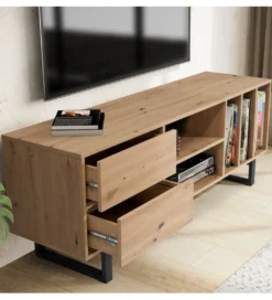 Stolik pod TV GRASSE 150 cm w optyce dębu*WOHNLING, GERMANY Discount