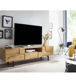 Stolik pod Tv GROSSETO 160 cm w kolorze dąb*WOHNLING, GERMANY Clearance