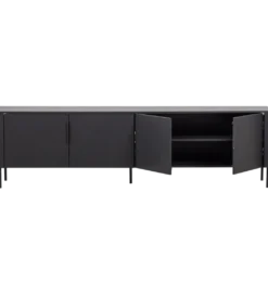 Stolik pod TV GUNNAR 200 cm czarny mat*WOOOD