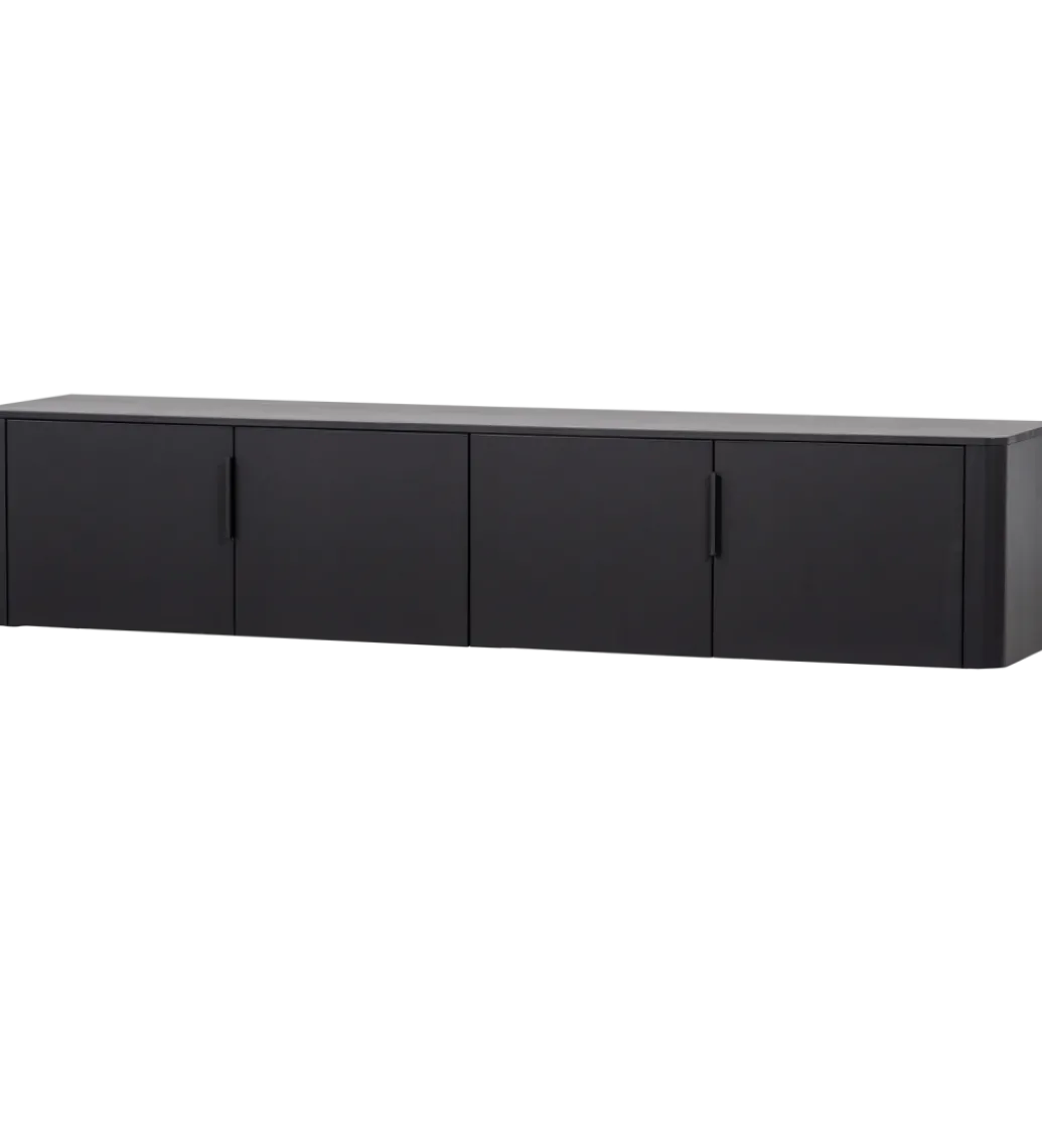 Stolik pod TV GUNNAR 200 cm czarny mat*WOOOD