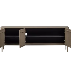 Stolik pod TV GUNNAR 154 cm drewno sosny szary*WOOOD Best