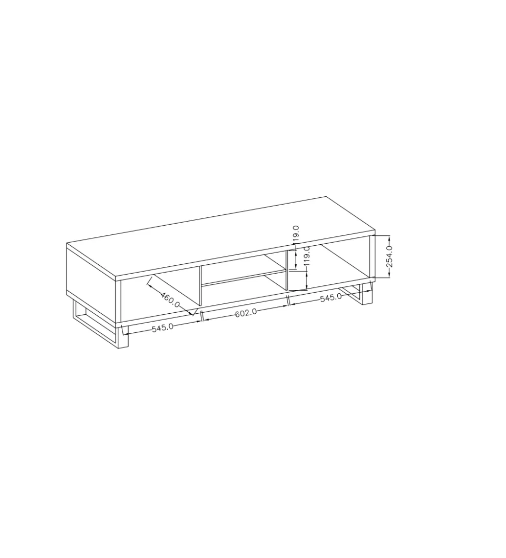 Stolik pod Tv Halle 180 cm w optyce dąb wotan*Helvetia Best