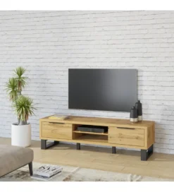 Stolik pod Tv Halle 180 cm w optyce dąb wotan*Helvetia Best