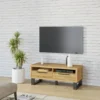 Stolik pod Tv Halle 124 cm w optyce dąb wotan*Helvetia Outlet