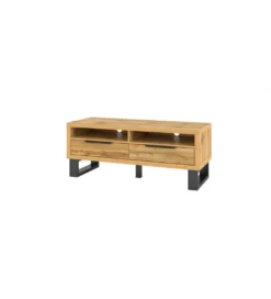Stolik pod Tv Halle 124 cm w optyce dąb wotan*Helvetia Outlet