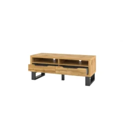 Stolik pod Tv Halle 124 cm w optyce dąb wotan*Helvetia Outlet