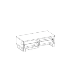 Stolik pod Tv Halle 124 cm w optyce dąb wotan*Helvetia Outlet