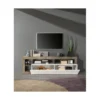 Stolik pod TV HAMBURG 184 cm biały z dodatkiem klon Pero*MCA Linia Włoska Discount
