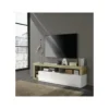 Stolik pod TV HAMBURG 184 cm biały z dodatkiem Koloru Dąb Cadiz*MCA Linia Włoska Sale