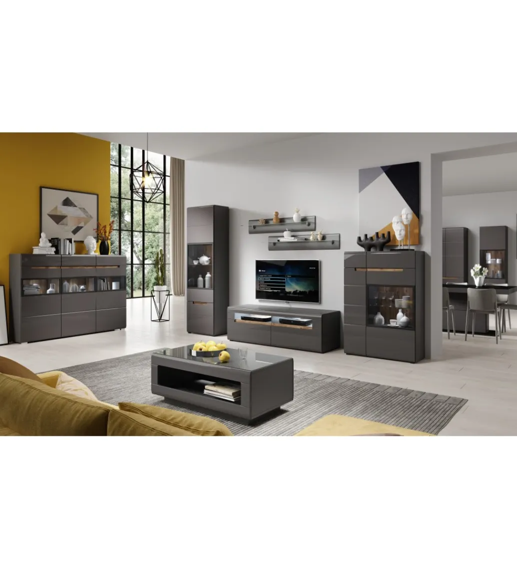 Stolik pod Tv HEKTOR WM 160 cm antracytowy*Helvetia Best