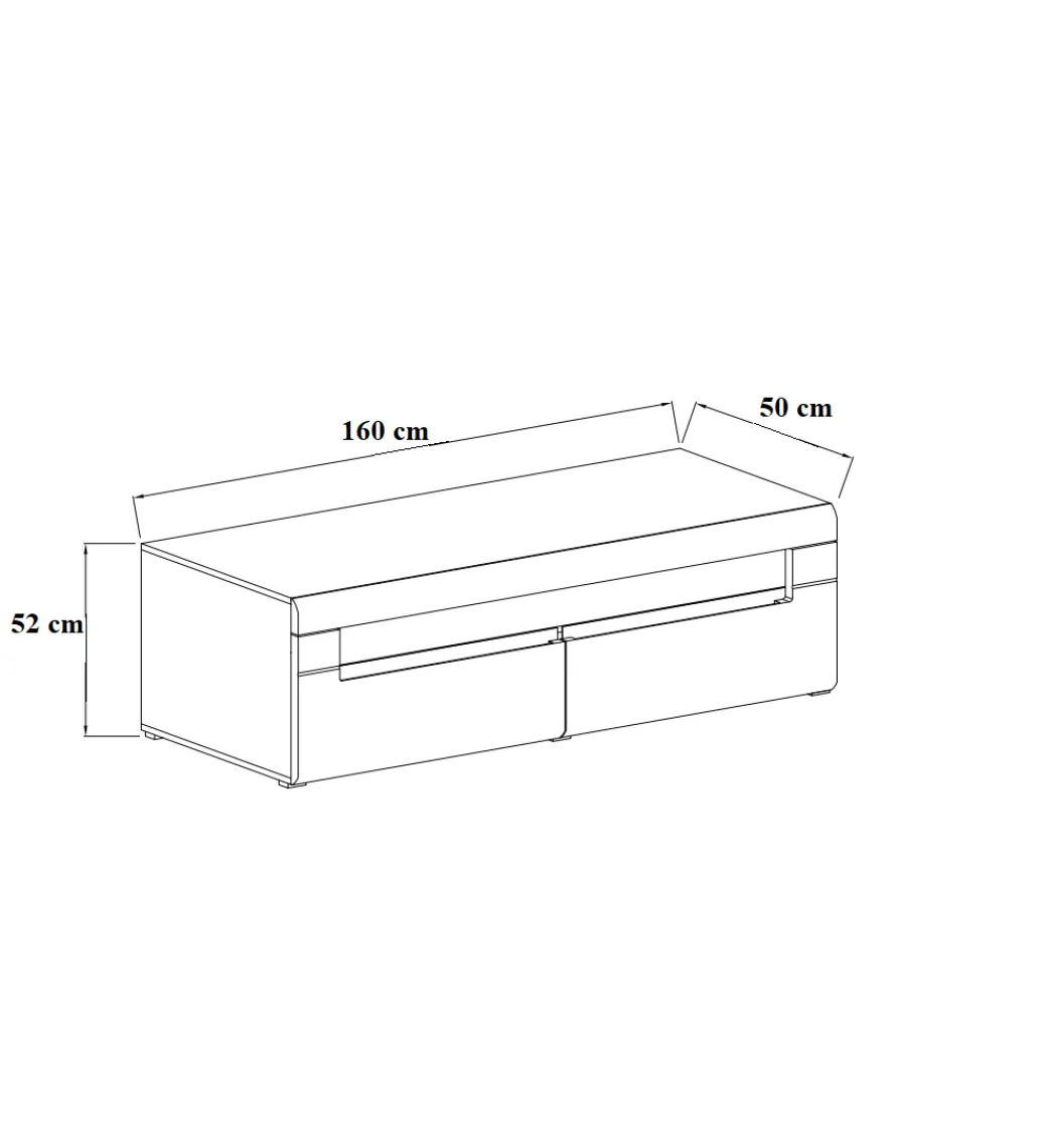 Stolik pod Tv HEKTOR WM 160 cm antracytowy*Helvetia Best