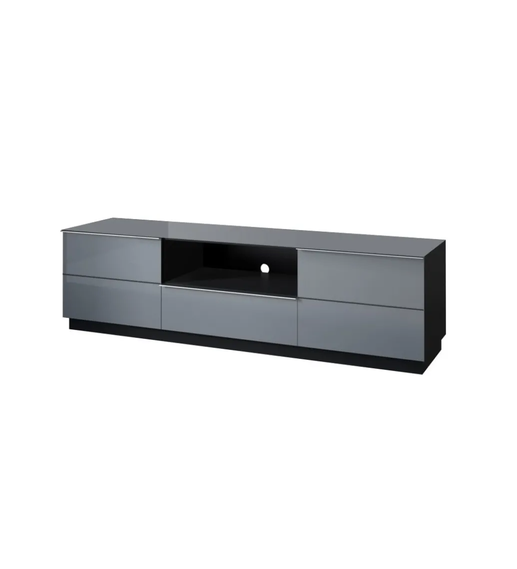 Stolik pod TV HELIO 180 cm szaro czarny*Helvetia Best