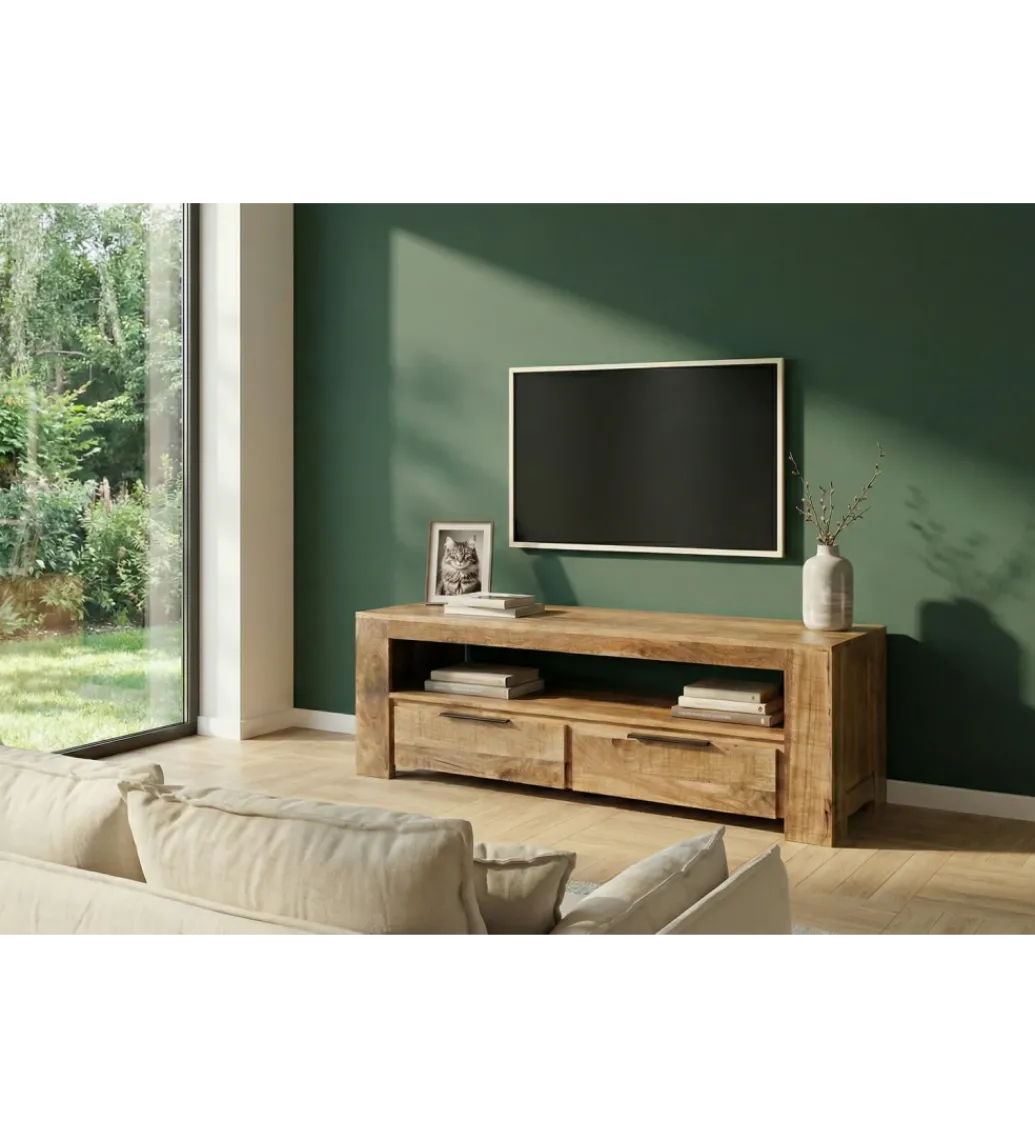 Stolik pod TV Iron Craft 130 cm drewno mango*Invicta Interior Clearance