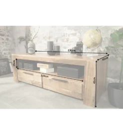 Stolik pod TV Iron Craft 130 cm drewno mango*Invicta Interior Clearance