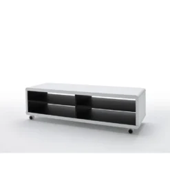 Stolik pod TV JEFF II 120cm biało czarny*MCA New