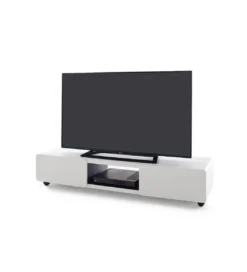 Stolik pod TV JEFF III 140 cm biało czarny*MCA