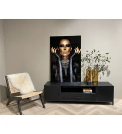 Stolik pod TV KALIA 160 cm czarny*LF-Design Online