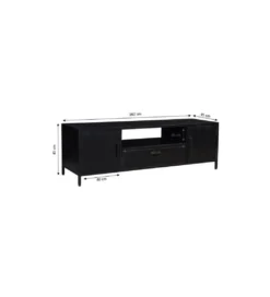 Stolik pod TV KALIA 160 cm czarny*LF-Design Online