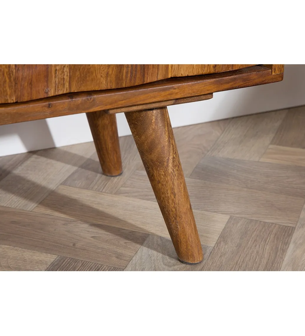 Stolik pod TV Komodo Mystic Living 140 cm drewno sheesham*Invicta Interior - przedsprzedaż Clearance