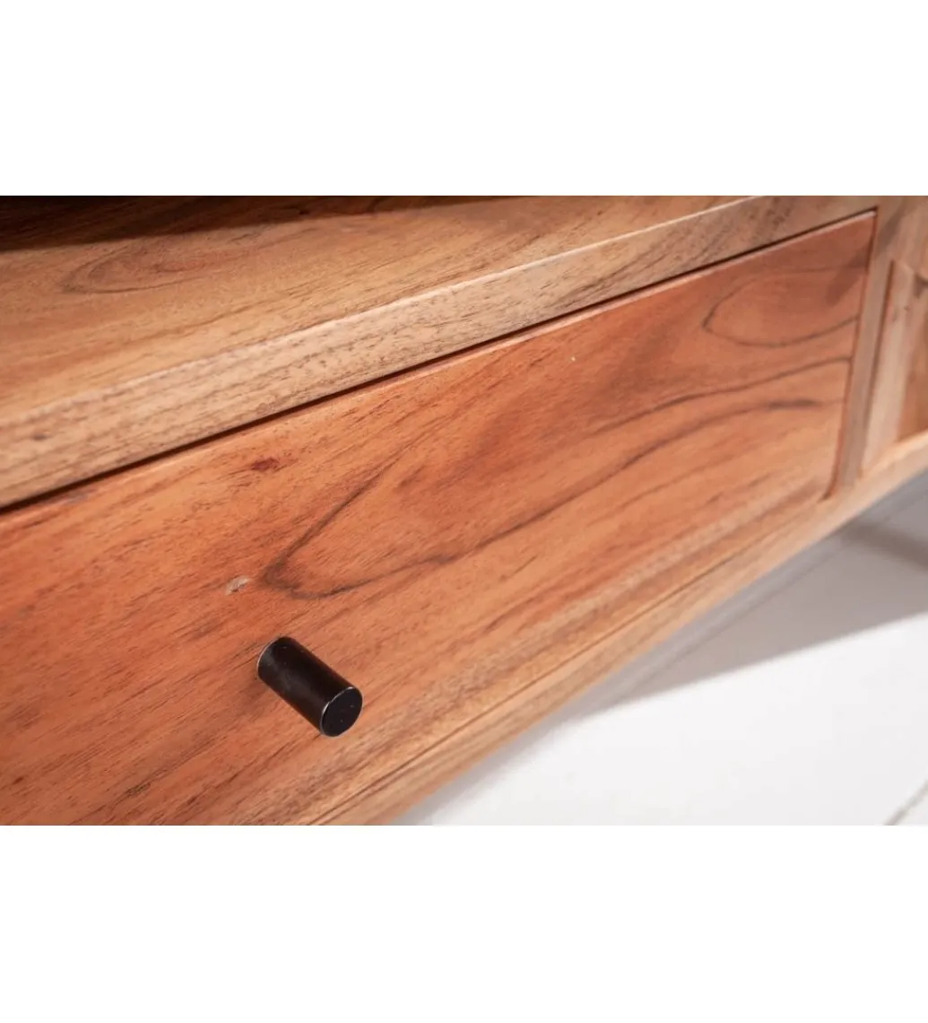 Stolik pod TV Komodo Mystic Living 140 cm drewno akacja*Invicta Interior Hot