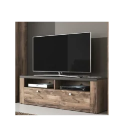 Stolik pod TV LARONA 140 Cm O Wybarwieniu Satin Nussbaum z kolorem Touchwood*Helvetia Online