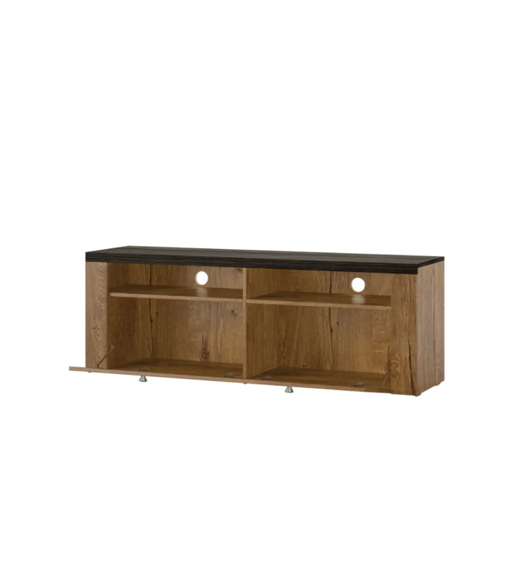 Stolik pod TV LARONA 140 Cm O Wybarwieniu Satin Nussbaum z kolorem Touchwood*Helvetia Online