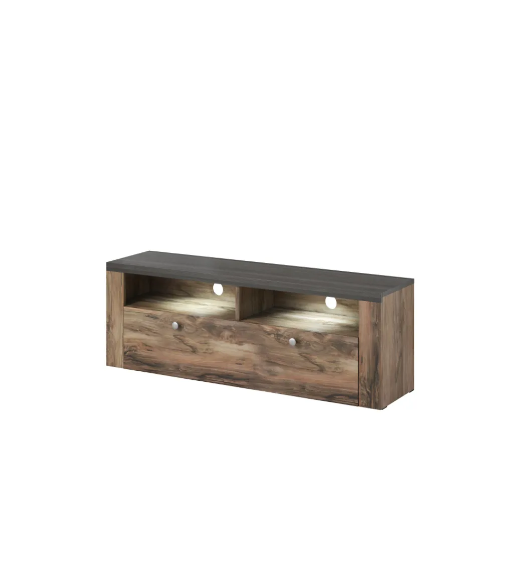 Stolik pod TV LARONA 140 Cm O Wybarwieniu Satin Nussbaum z kolorem Touchwood*Helvetia Online