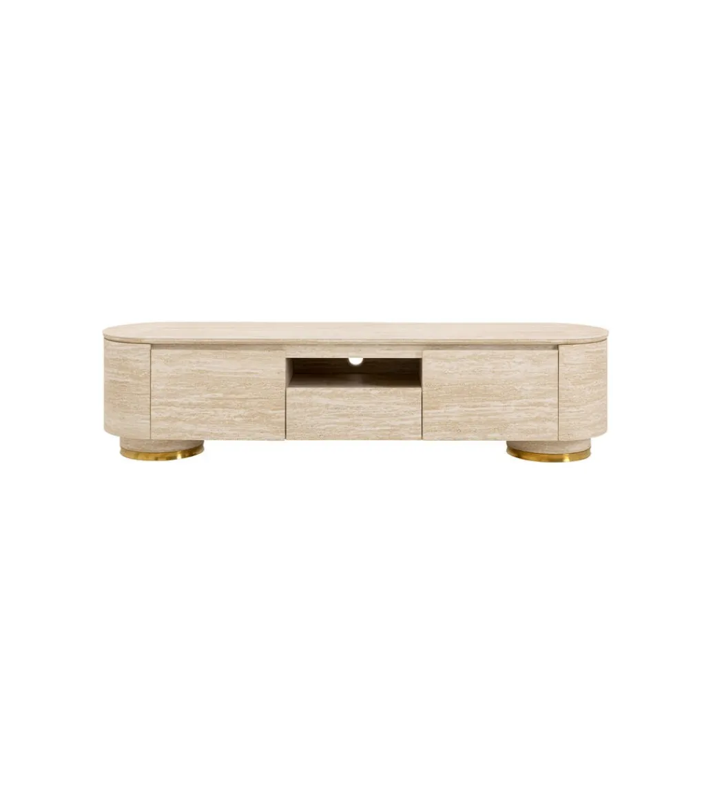 Stolik pod TV LINNEA 160 x 45 cm naturalny*KARE Discount