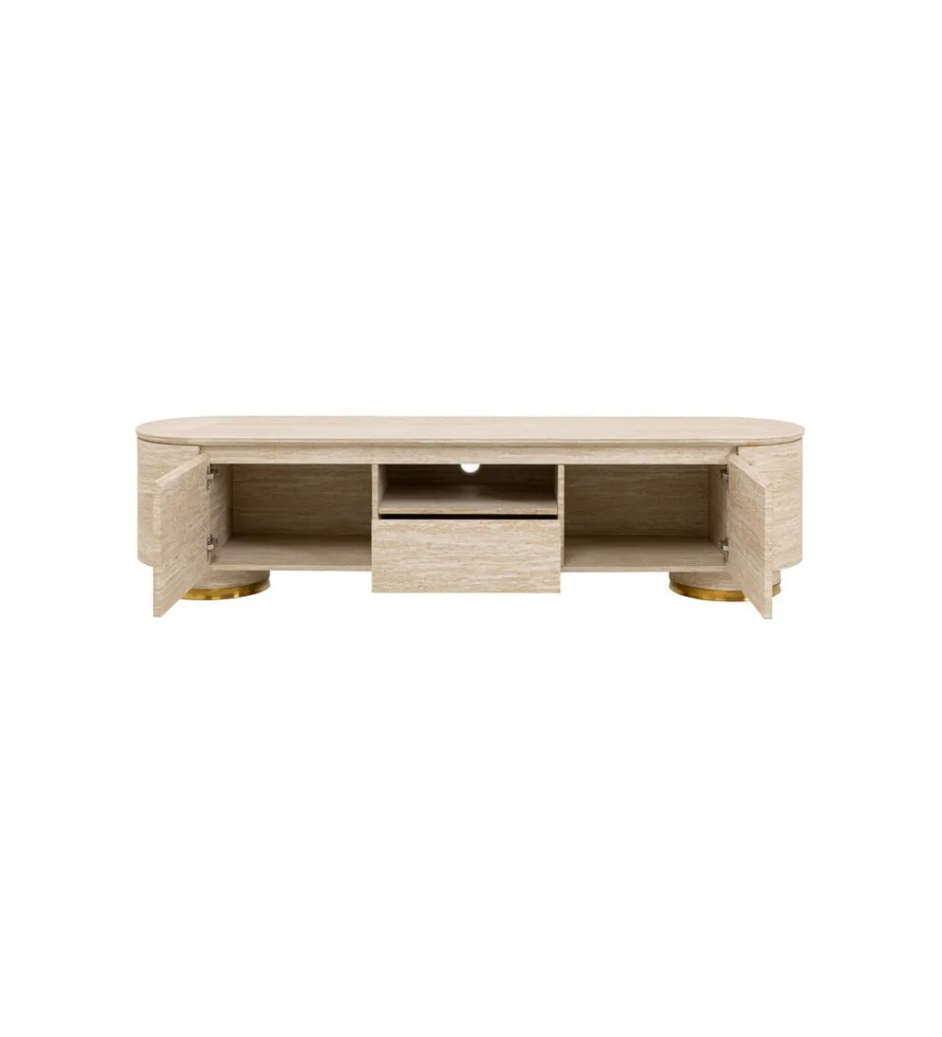 Stolik pod TV LINNEA 160 x 45 cm naturalny*KARE Discount