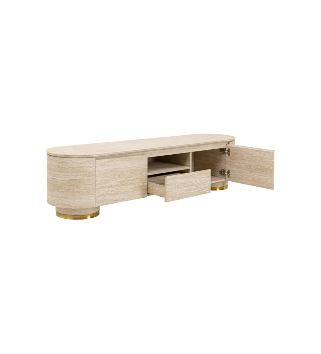 Stolik pod TV LINNEA 160 x 45 cm naturalny*KARE Discount