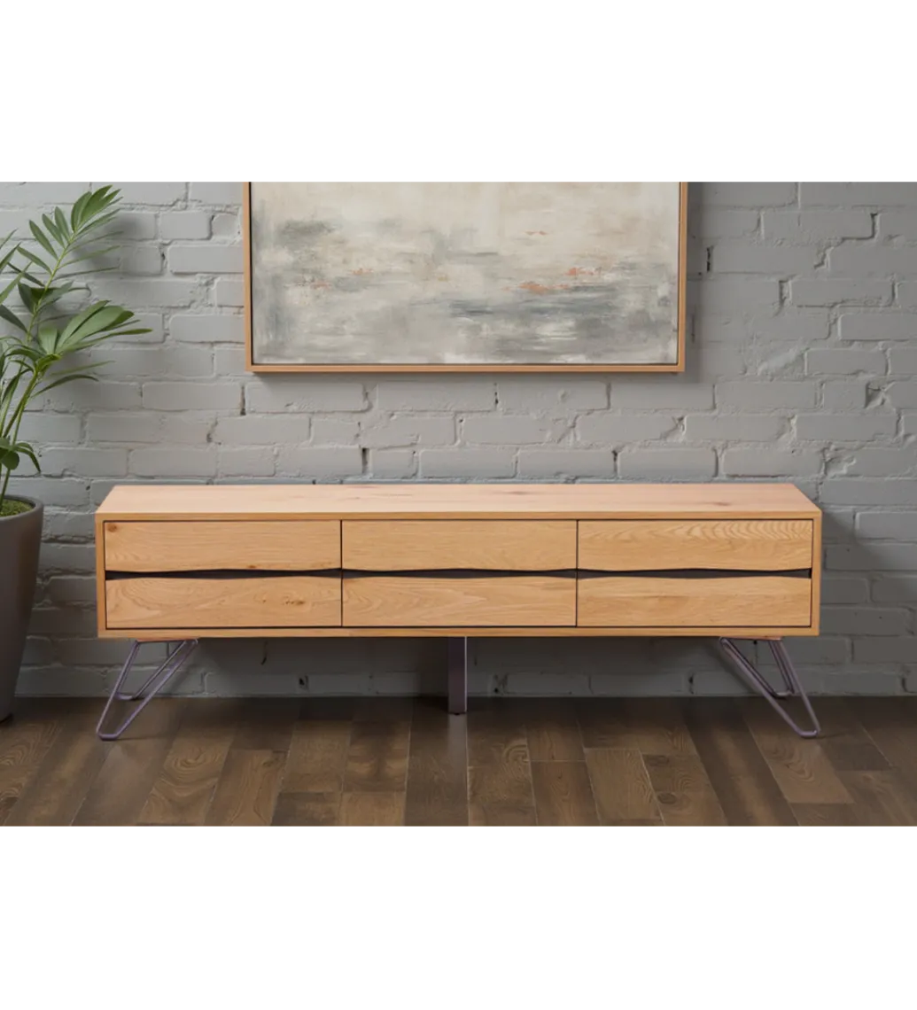 Stolik pod TV LIVING EDGE 160 cm kolor drewno dębu*Invicta Interior Best