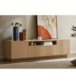 Stolik pod TV LOFT 160 cm beżowa naturalna*Invicta Interior Clearance